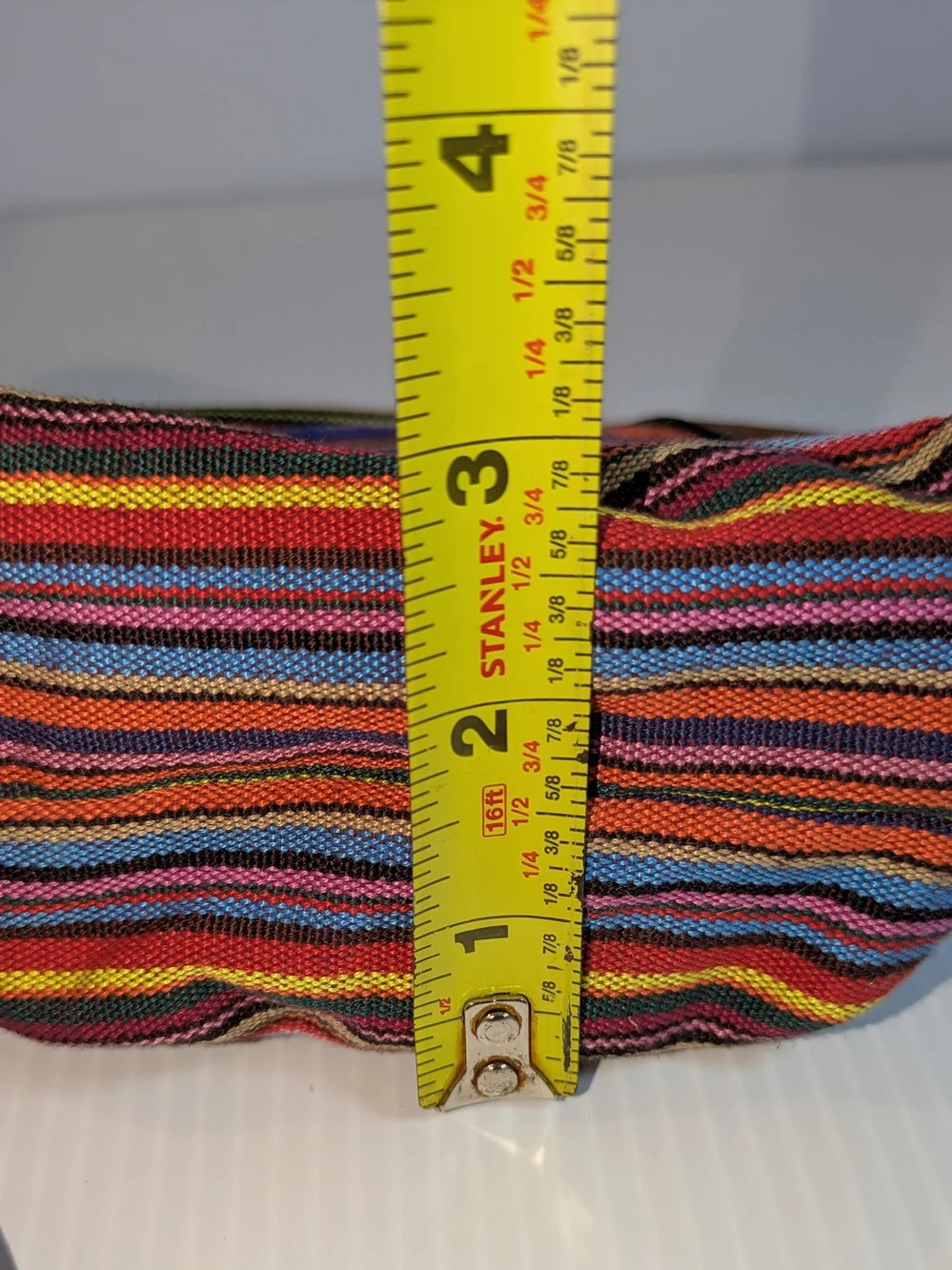Boho Multicolor Woven Wristlet Clutch Tassel Vegan Leather Zip Pouch